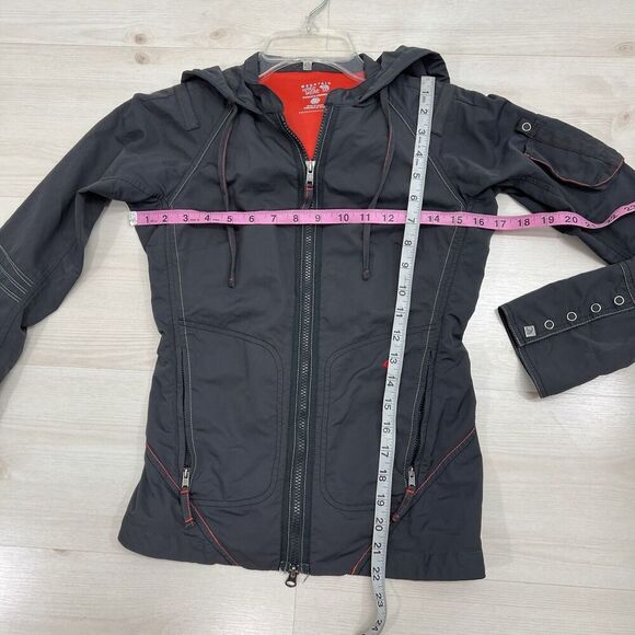 Mountain Hardwear Jacket Women's 2 Gray Hoodie Windstopper Soft Shell Full Zip - Picture 11 of 13